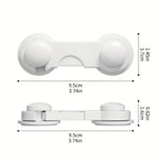 4Pcs Baby Safety Locks Child Proof Cabinet Drawer Door Latches Anti-Pinch Protector