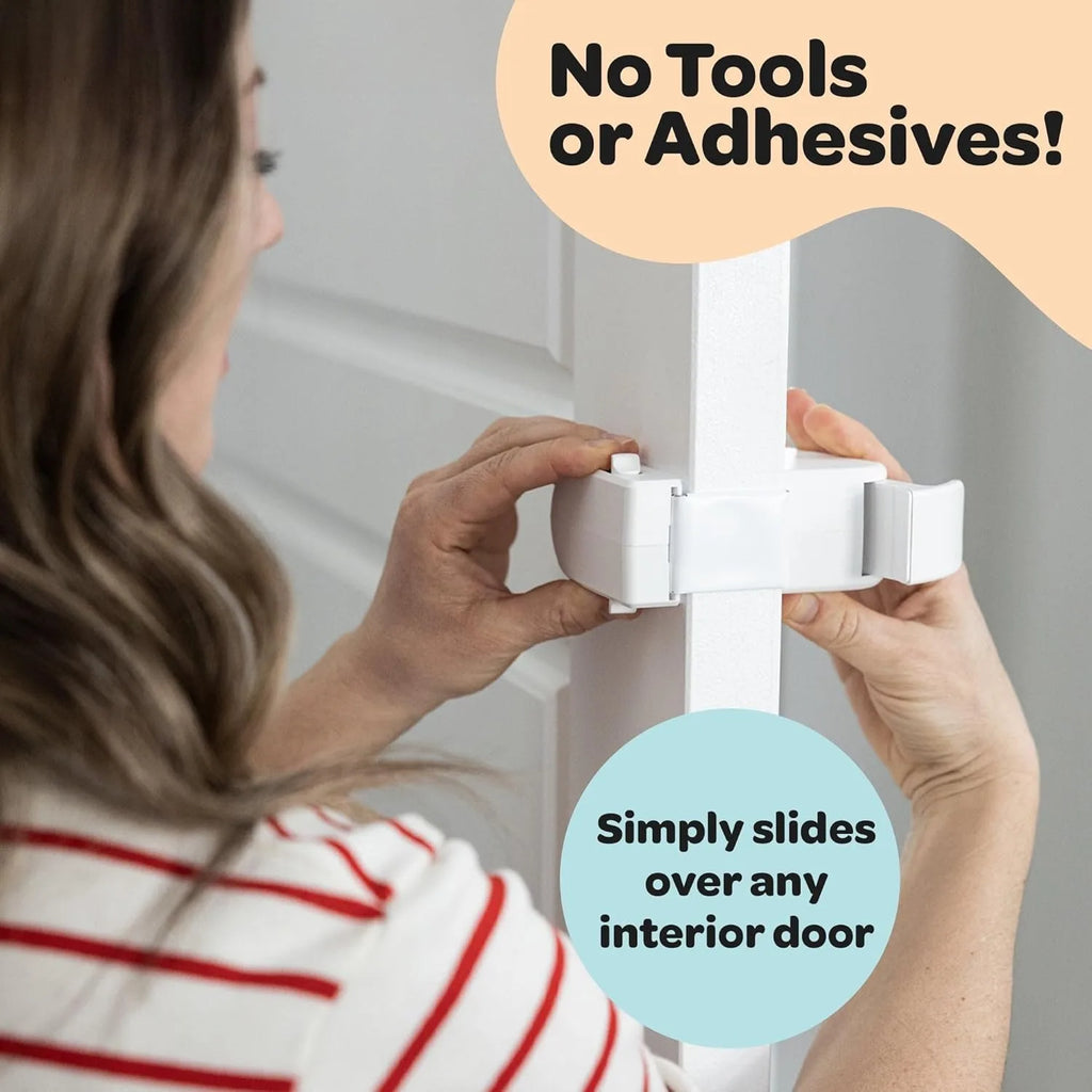 Baby Safety Lock Anti-Jamming Door Blocking Mechanism Safety Cabinet Lock Kids Security Childproof Safety Lock for Interior Door