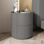 Home Living Room Sofa Side Cabinet, Creative Round Solid Wood Bedside Table, New Simple Modern Small Bedroom Storage Cabinet