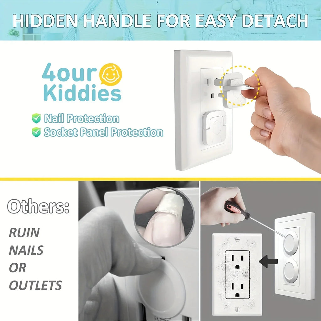 1-20Pc Baby Proof Outlet Covers Child Safety Plug Protector Reusable Socket Caps Electrical Outlet Plug Covers for Childproofing