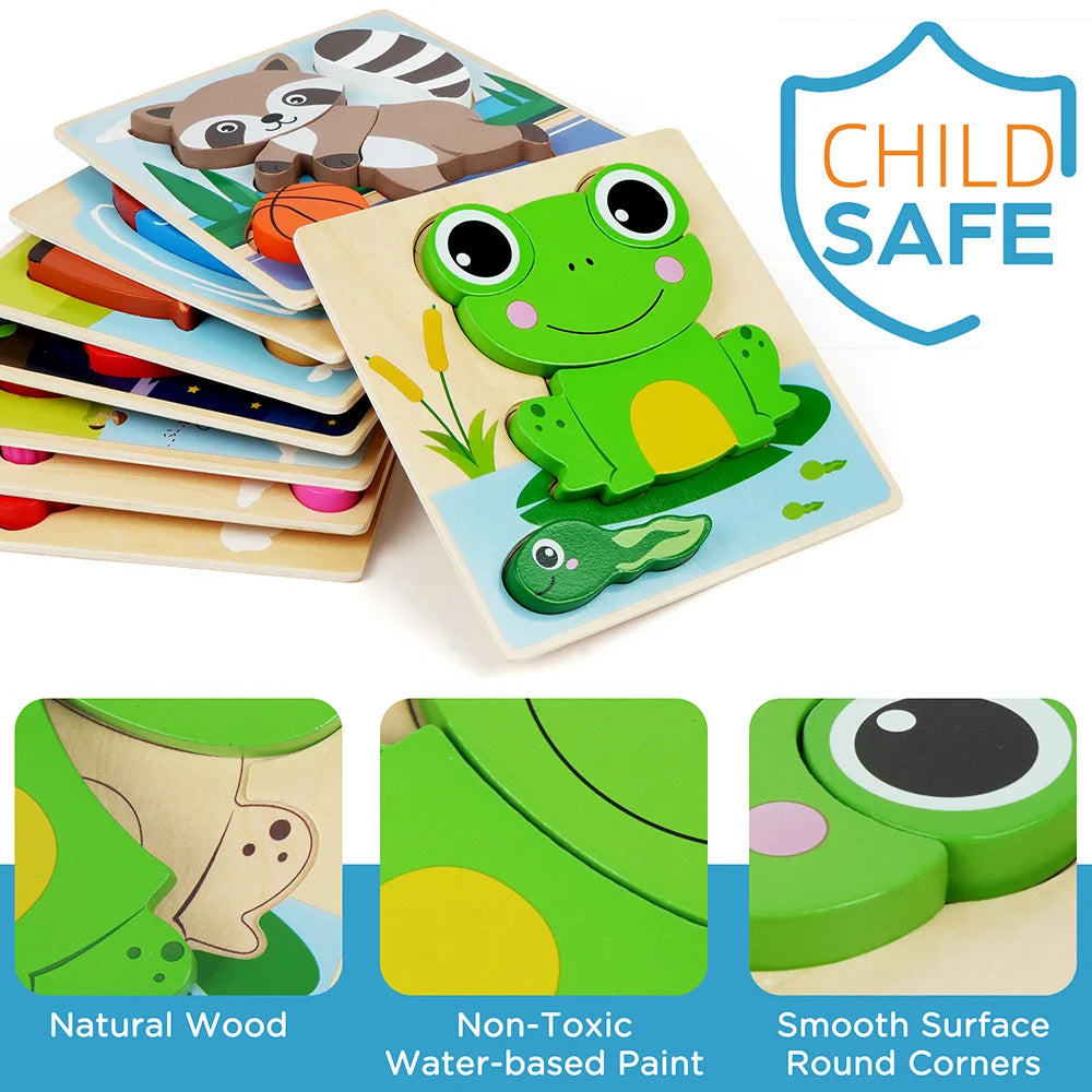 Animal Wooden Puzzle Set