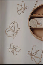 Wooden Outline Plywood Butterflies Nursery Wall Decor, Teen Room Wall Art, Boho Butterfly Decor, Girls Bedroom Decoration
