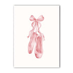 Nursery Wall Art, Nordic Cute Pink Ballet Girl Canvas Painting | Baby Poster for Toddler Kids Room Wall Decor