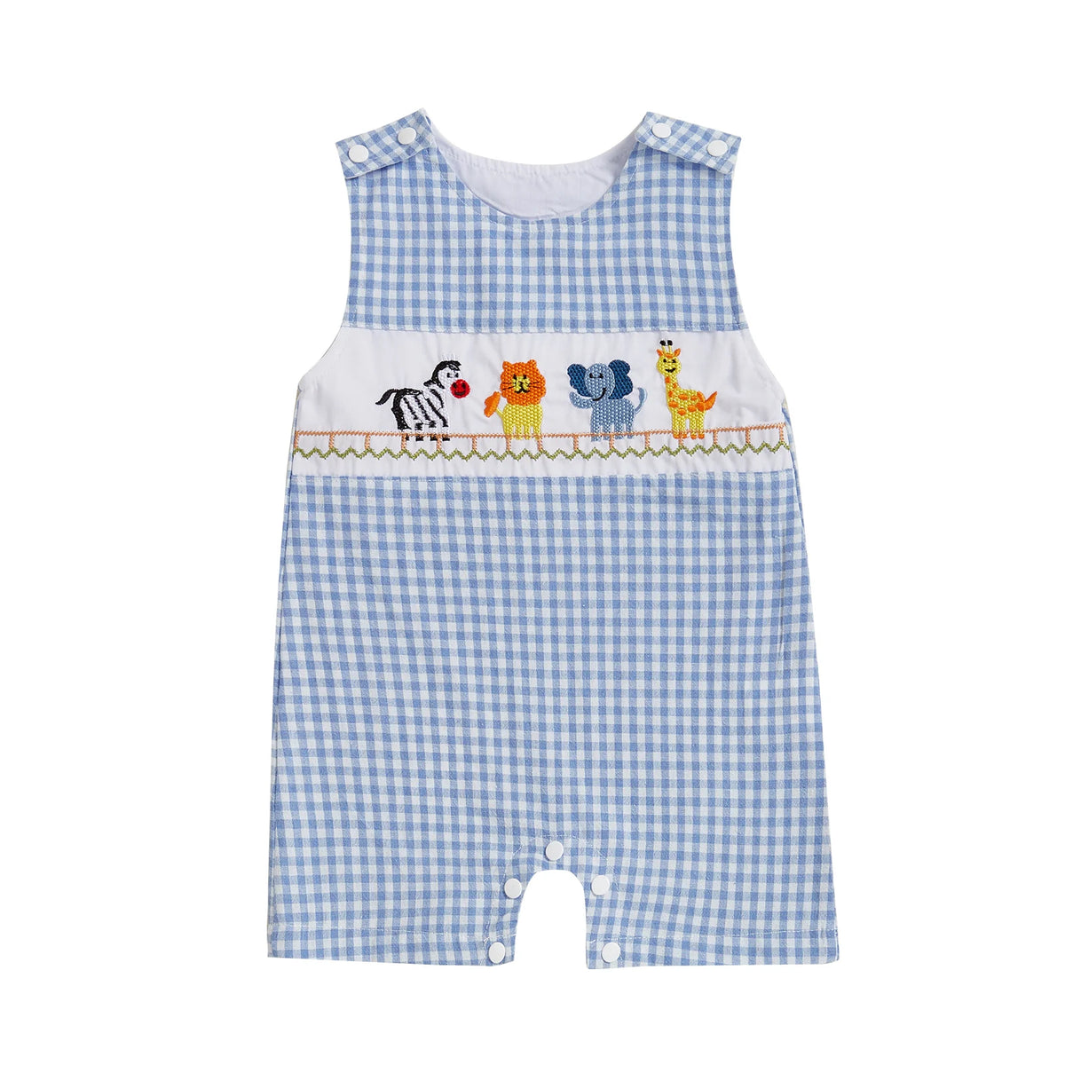 Baby Boy Embroidered Romper
