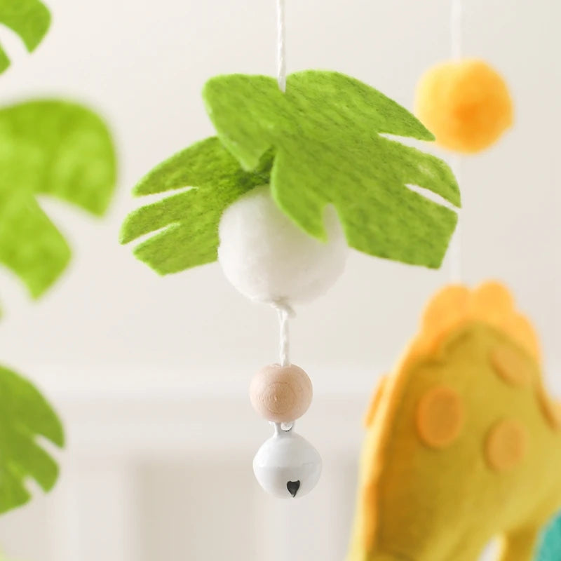 Wooden Rattles Toys Baby Crib Mobile Bed Bell Soft Felt Hot Balloon Newborn Music Bed Bell Hanging Toys Crib Bracket Baby Gifts