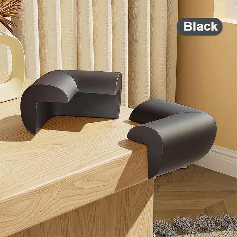 4pcs Soft Baby Proofing Corner Guards - Pre-Taped Table Corner Protector for Child Safety Furniture Bumper & Sharp Edge