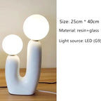 Nordic Children's Room Bedroom Bedside Lamp Creative Art Table Lamp Decoration Model Room Living Room Double Head Table Lamp