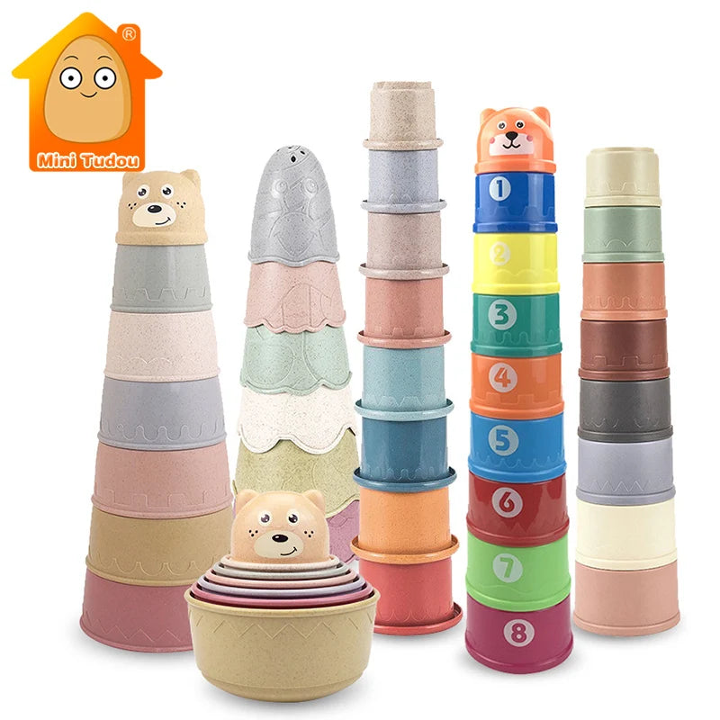 Cartoon Stacking Cups Learning Toy