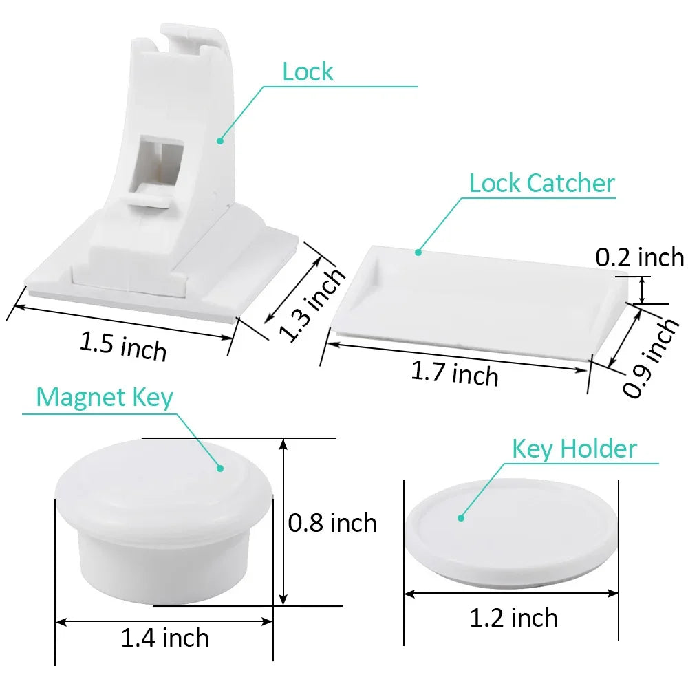 Magnetic Baby Proofing Locks Child Safety Latches For Drawers Cabinets Kids Protection Childproof Security Systems Home