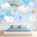 8+ Cartoon Nursery Flower Castle Walls Home Decor Self Adhesive Optional Photo Wallpaper for Bedroom Decoration Kids Baby Mural