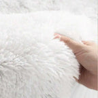 Furry Carpet Living Room Mat Modern Bedroom Nordic Style Decoration Carpet Large Size Black Gray White Non Slip Children's Rugs