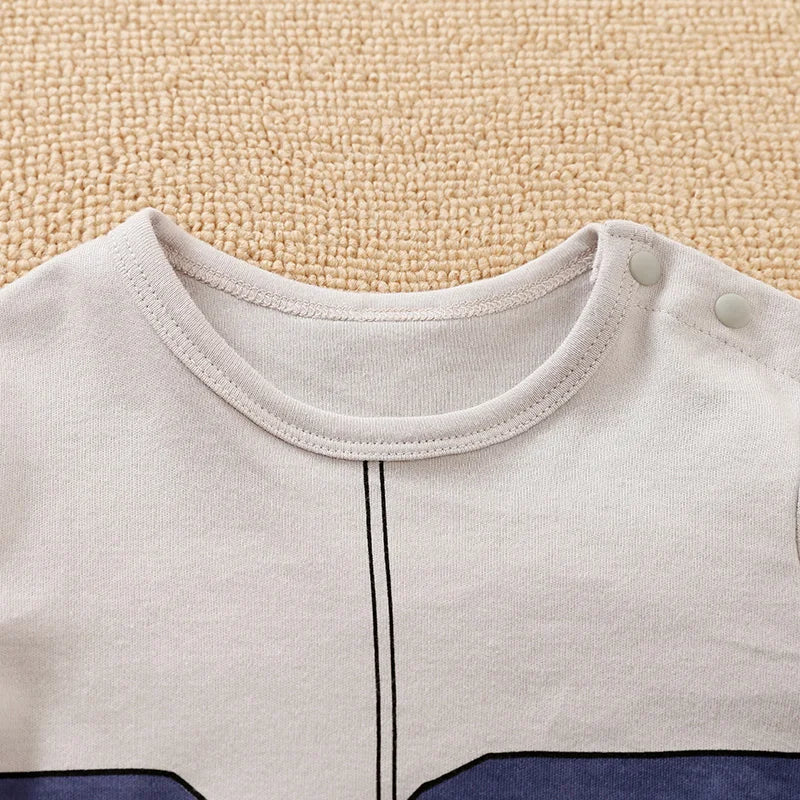 Cotton Newborn Long-Sleeve Jumpsuit