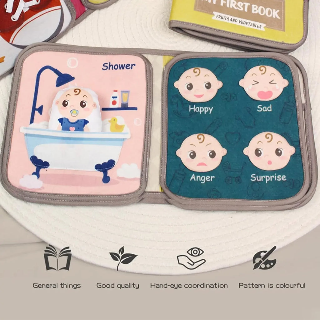 Montessori Soft Cloth Activity Book