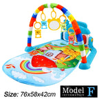 Baby Activity Gym with Piano & Play Mat