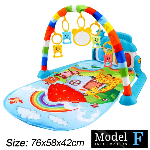 Baby Activity Gym with Piano & Play Mat