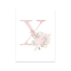 Baby Decoration Bedroom Child Posters Girl's Room Prints Nursery Pink Flower Wall Art Canvas Painting Pictures kids Room Decor
