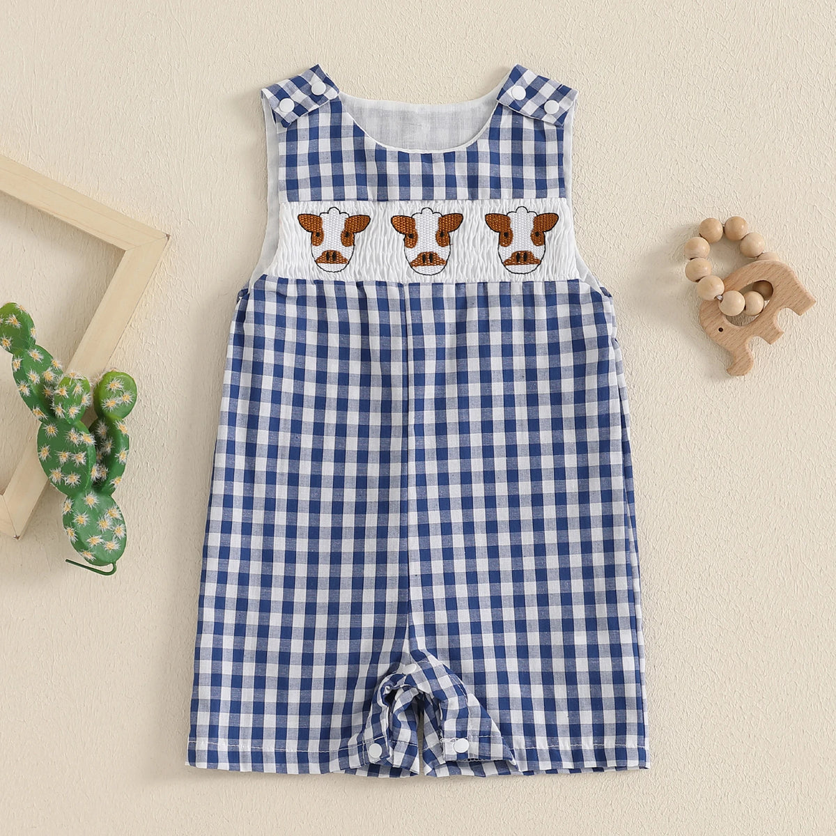 Baby Boy Embroidered Romper