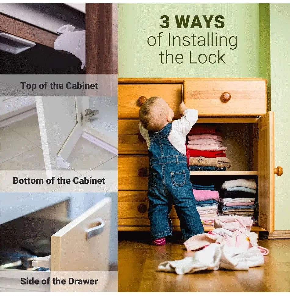 Magnetic Baby Proofing Locks Child Safety Latches For Drawers Cabinets Kids Protection Childproof Security Systems Home