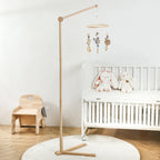 Baby Rattle Toy 0-12 Months Toys Wooden Mobile Bed Bell Floor Stand Bracket Newborn Bed Bell Hanging Holder Bracket Infant Crib