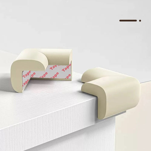 4pcs Soft Baby Proofing Corner Guards - Pre-Taped Table Corner Protector for Child Safety Furniture Bumper & Sharp Edge