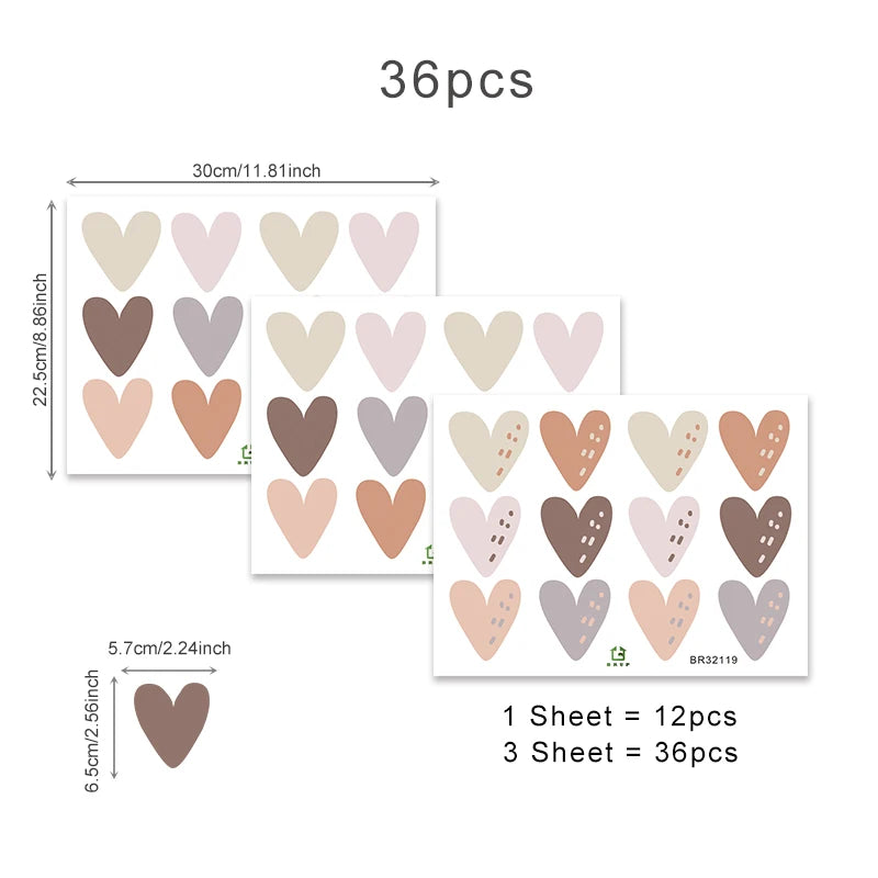 Heart Wall Decals for Nursery