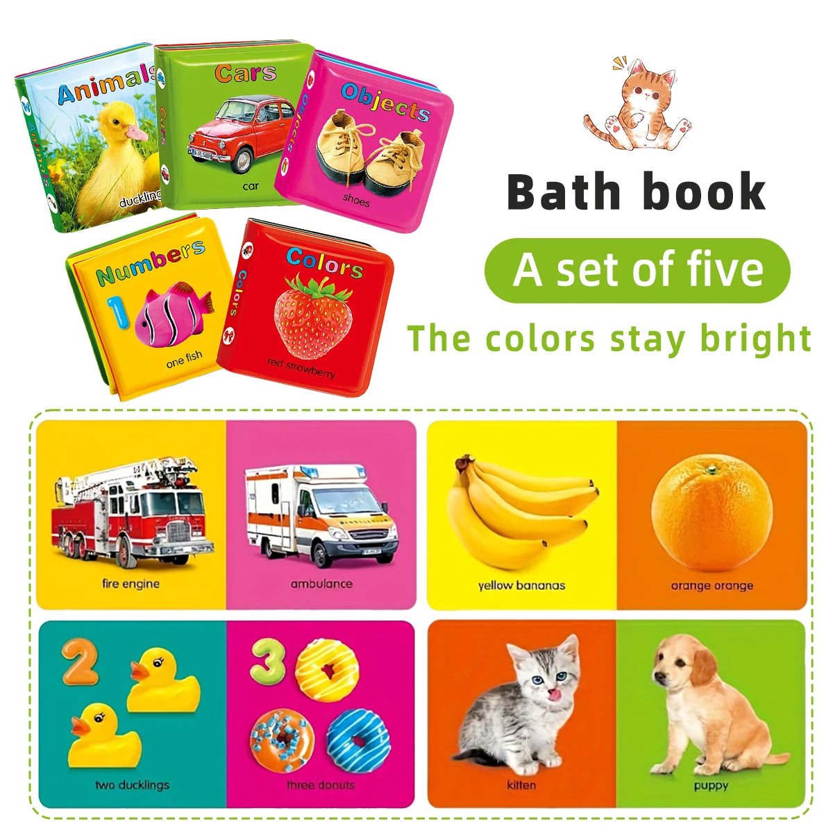 Floating Waterproof Baby Bath Books