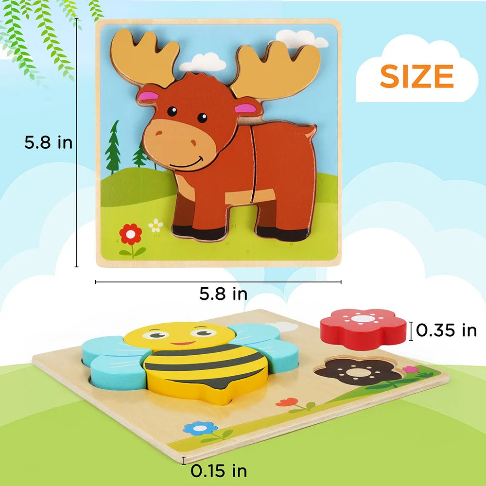 Animal Wooden Puzzle Set