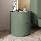 Home Living Room Sofa Side Cabinet, Creative Round Solid Wood Bedside Table, New Simple Modern Small Bedroom Storage Cabinet