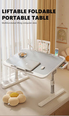 Laptop Desk Foldable Bed Table Adjustable Computer Desk Office Desk Children's Study Desk Bedroom Living Room Desk Adjustable