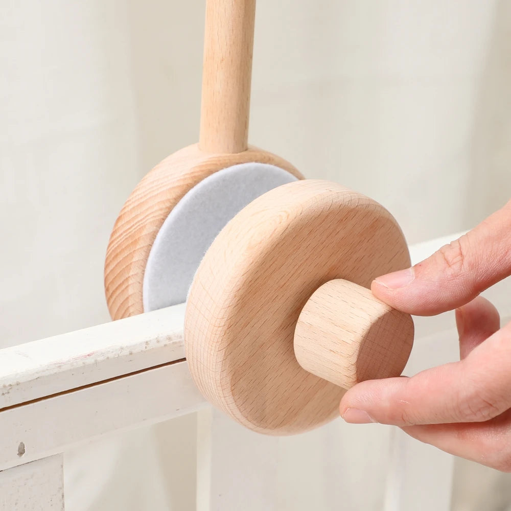 Baby Rattle Toy 0-12 Months Toys Wooden Mobile Bed Bell Floor Stand Bracket Newborn Bed Bell Hanging Holder Bracket Infant Crib