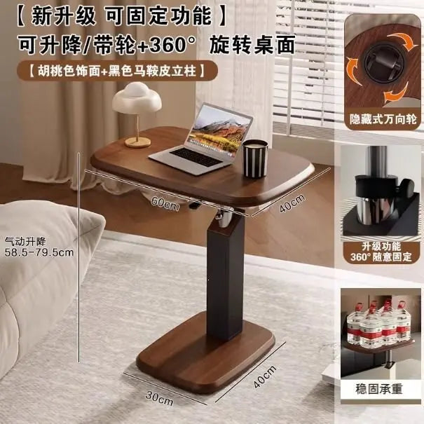 Modern Multifunctional Mobile Sofa End Side Table Can Be Lifted Living Room Small Coffee Table Bedroom Small Desk Home Furniture