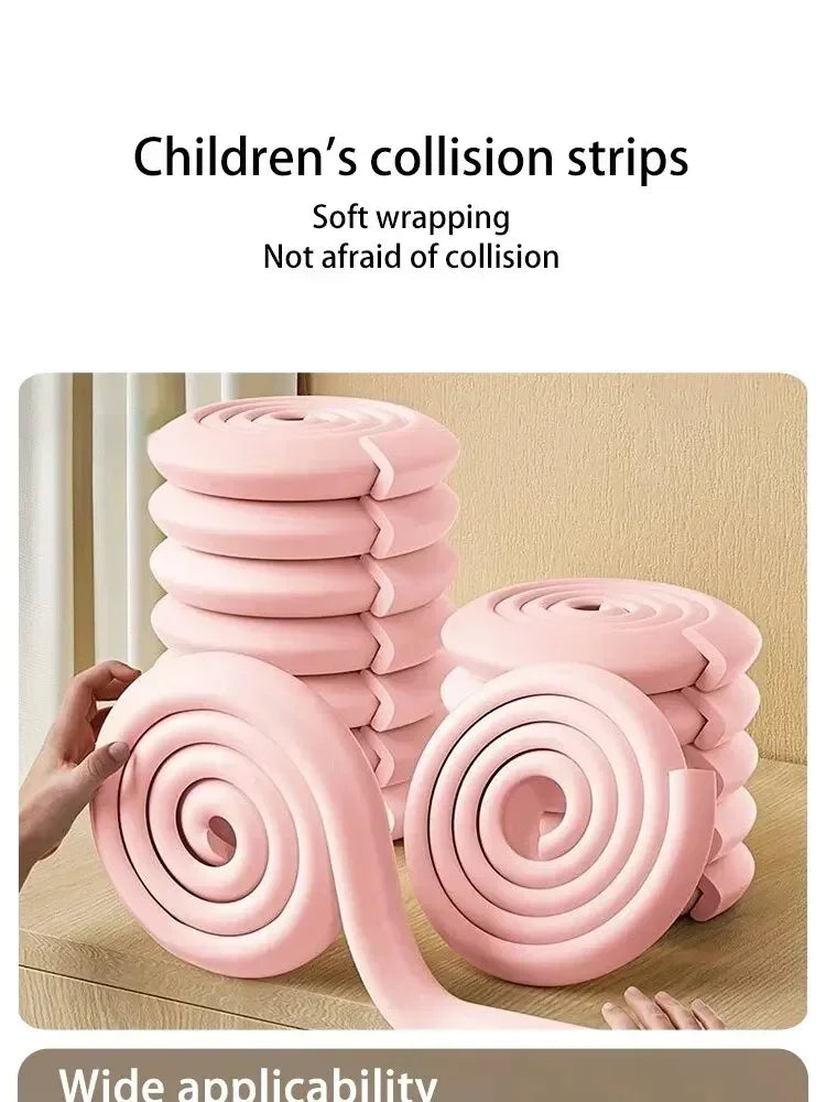 2M Baby Safety Anti-collision Soft Table Edge L-shaped Protector Strip Child Bumper Strips Safety Table Corner Protection Strips