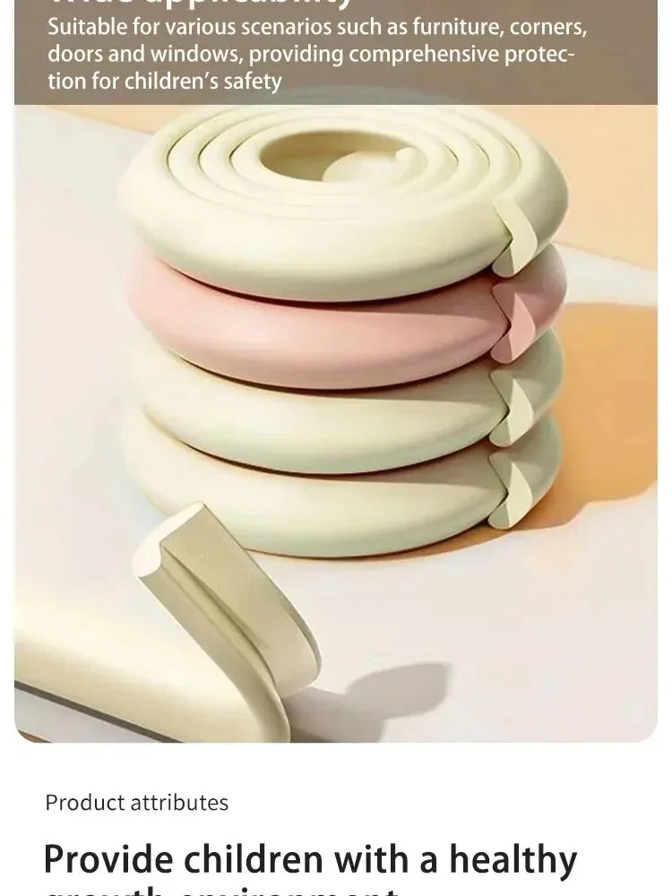 2M Baby Safety Anti-collision Soft Table Edge L-shaped Protector Strip Child Bumper Strips Safety Table Corner Protection Strips