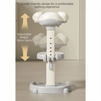Non-Slip Baby Bath Stand Adjustable Free-Standing Baby Standing Shower Stand Safe Multifunctional Infant Bath Support