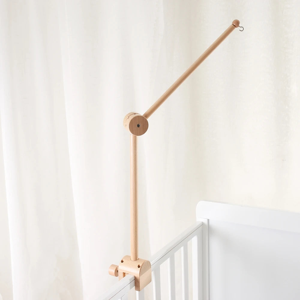 Baby Rattle Toy 0-12 Months Toys Wooden Mobile Bed Bell Floor Stand Bracket Newborn Bed Bell Hanging Holder Bracket Infant Crib