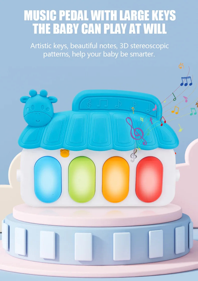 Baby Activity Gym with Piano & Play Mat