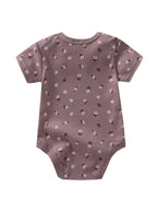 5pcs Baby Girl Short Sleeve Jumpsuit, Cotton