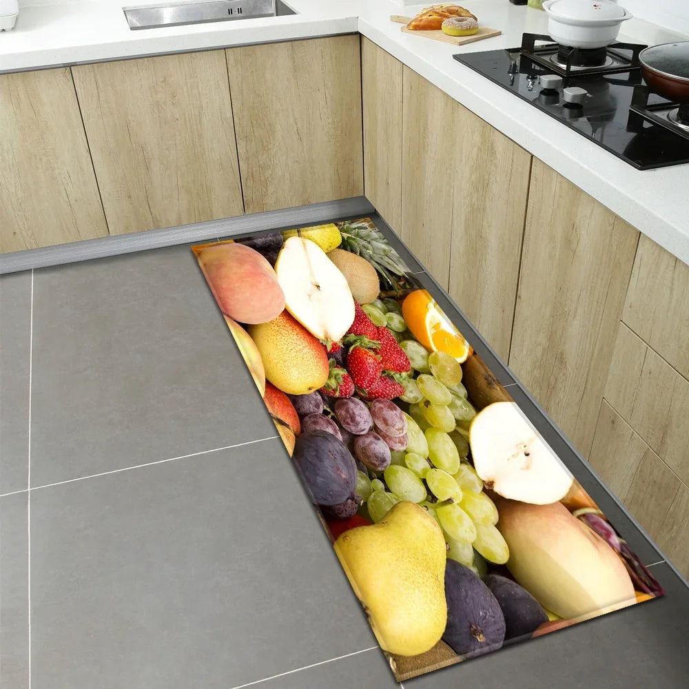 Bedroom Children Living Room Decoration Corridor Bathroom Non-slip Rug Fruit Pattern Kitchen  Home Door Mat