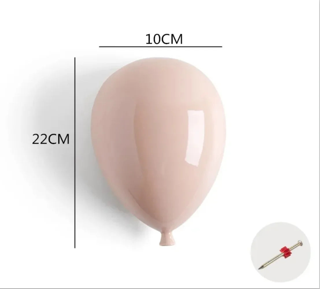 Modern Home Background Wall Children's Room Lovely Cartoon Stereoscopic Creative Ceramics Balloon Wall Hanging Wall Decoration