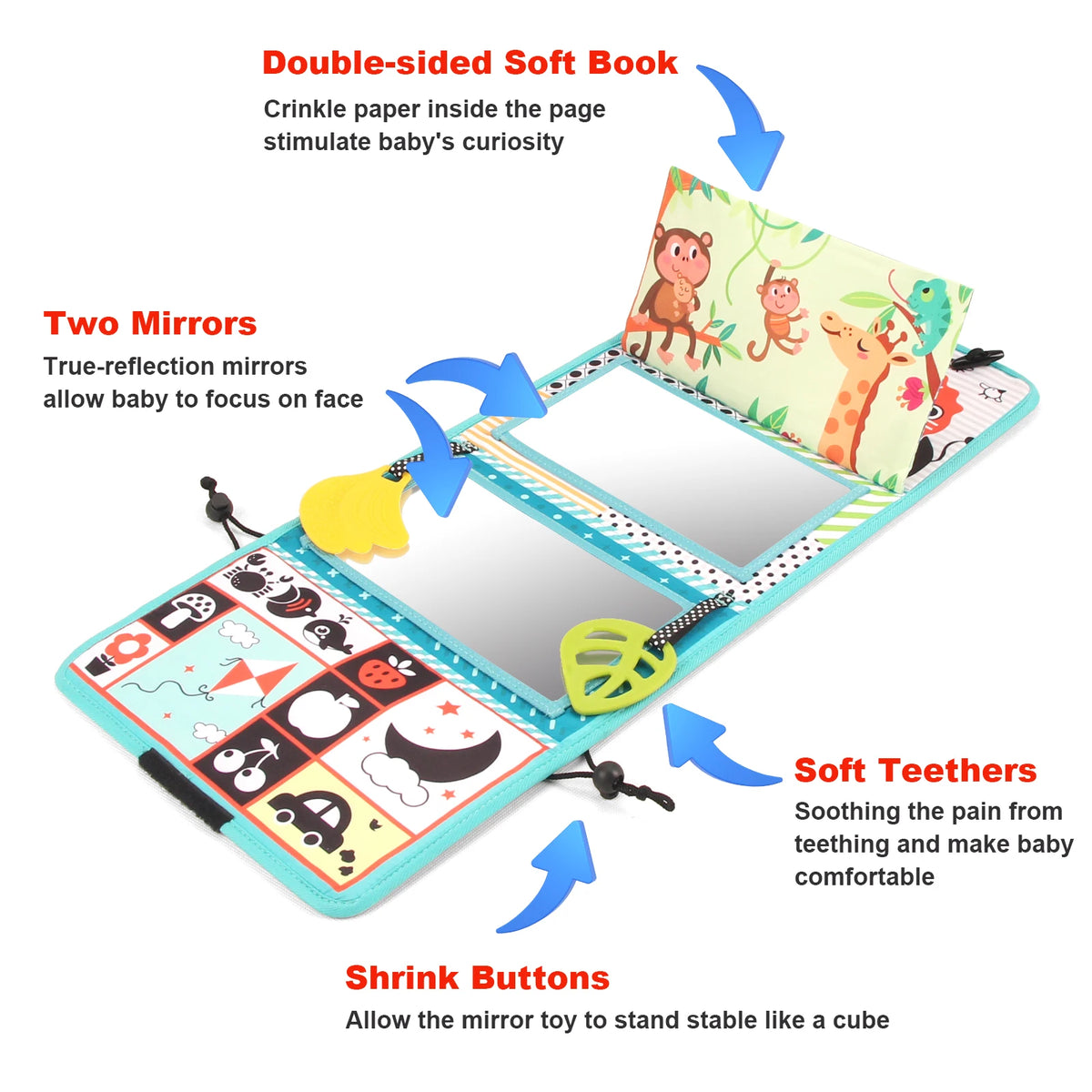 Baby Cloth Book with Mirror
