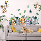 Boys Girls Room Decor Forest Animal Wall Stickers Charming Easy Apply Cartoon Themes