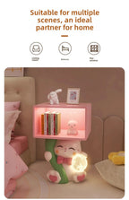 Home Furniture Cat Statue Living Room Side Table Floor Decor Children's Room Bedside Tables Resin Animal Sculpture Storage Rack