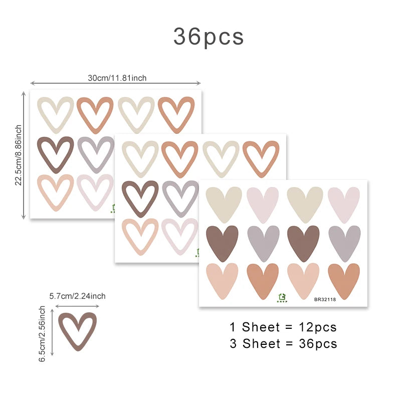 Heart Wall Decals for Nursery