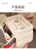 Baby Car Waterproof Storage Dining Table, Cartoon Kids Car Safety Seat Tray, Universal Small Table Board for Strollers