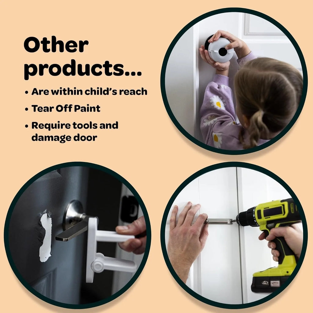 Baby Safety Lock Anti-Jamming Door Blocking Mechanism Safety Cabinet Lock Kids Security Childproof Safety Lock for Interior Door