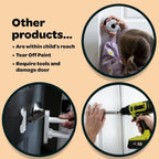 Baby Safety Lock Anti-Jamming Door Blocking Mechanism Safety Cabinet Lock Kids Security Childproof Safety Lock for Interior Door