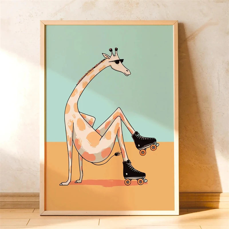Animal-themed Baby Room Posters: Stylish and Playful Animal Prints Whimsical Canvas Wall Art Suitable for Modern Baby Room De