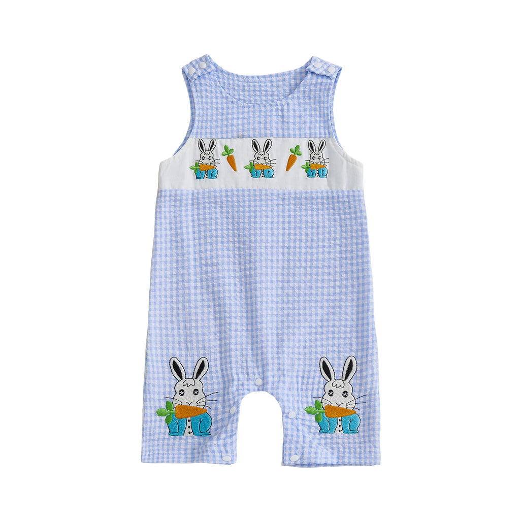 Baby Boy Embroidered Romper