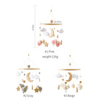 Wooden Rattles Toys Baby Crib Mobile Bed Bell Soft Felt Hot Balloon Newborn Music Bed Bell Hanging Toys Crib Bracket Baby Gifts