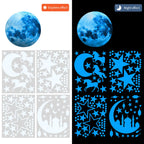 Luminous Moon and Stars Wall Stickers for Kids Room Baby Nursery Home Decoration Wall Decals Glow in the Dark Bedroom Ceiling